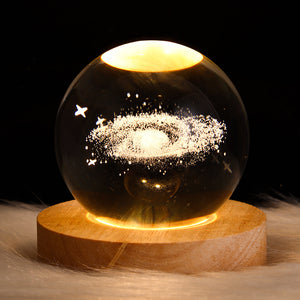 Luminous Starry Sky And Planets  Crystal Ball