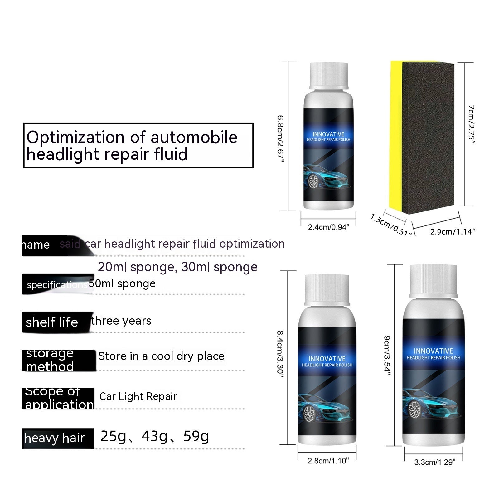 Car Headlight Repairing Liquid