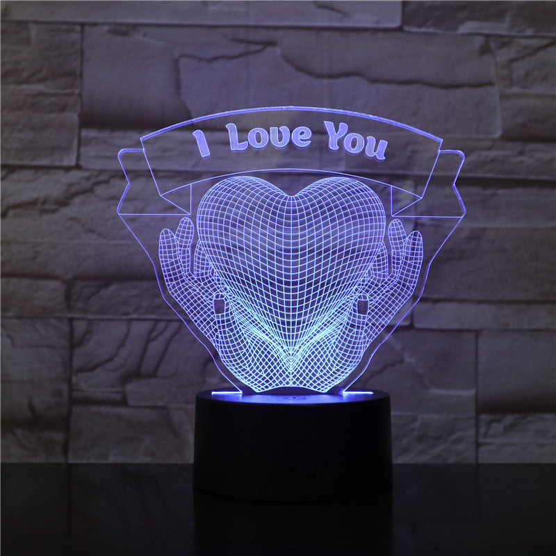 Valentine's Day 3D Love Hands Holding Night Light