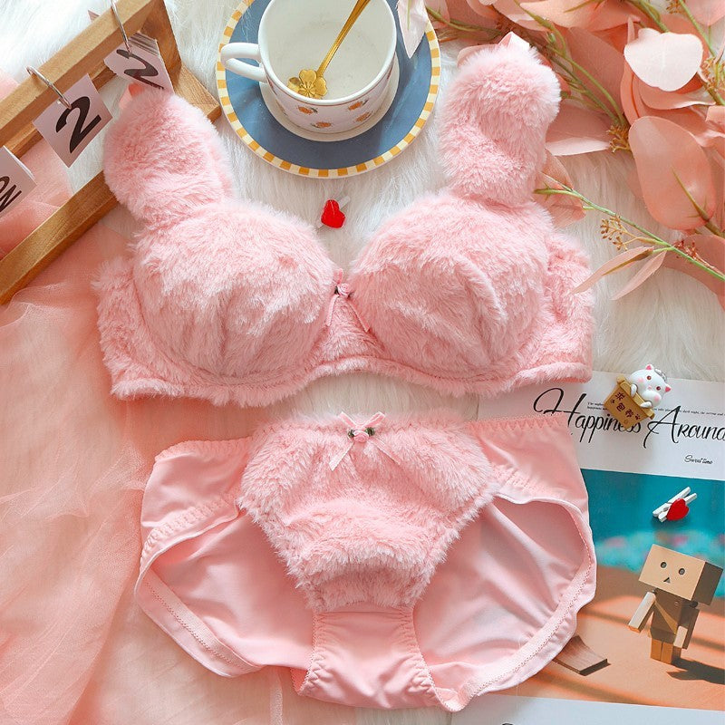 Cute Plush Lingerie Set