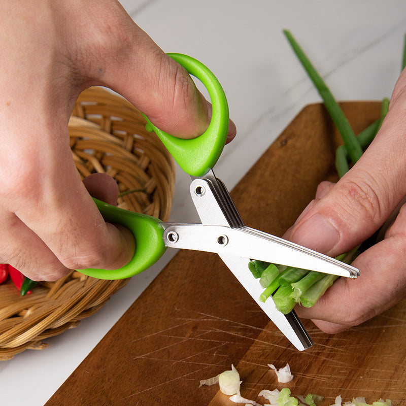 Multifunctional  Green Onion Scissors Stainless Steel