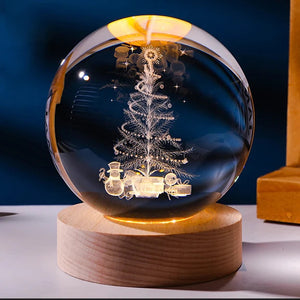 Luminous Starry Sky And Planets  Crystal Ball