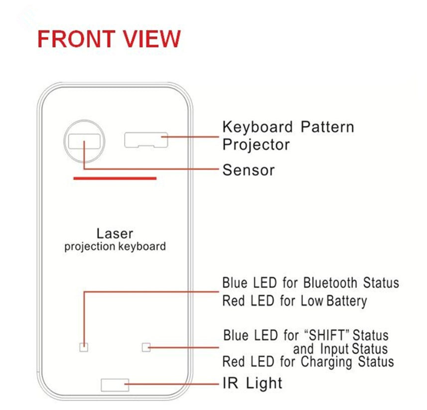 Virtual Bluetooth Wireless  Laser Keyboard