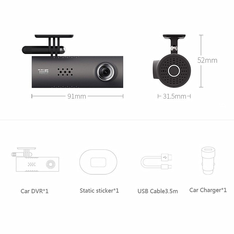 Smart WiFi DVR 130 Degree Wireless Dash Cam