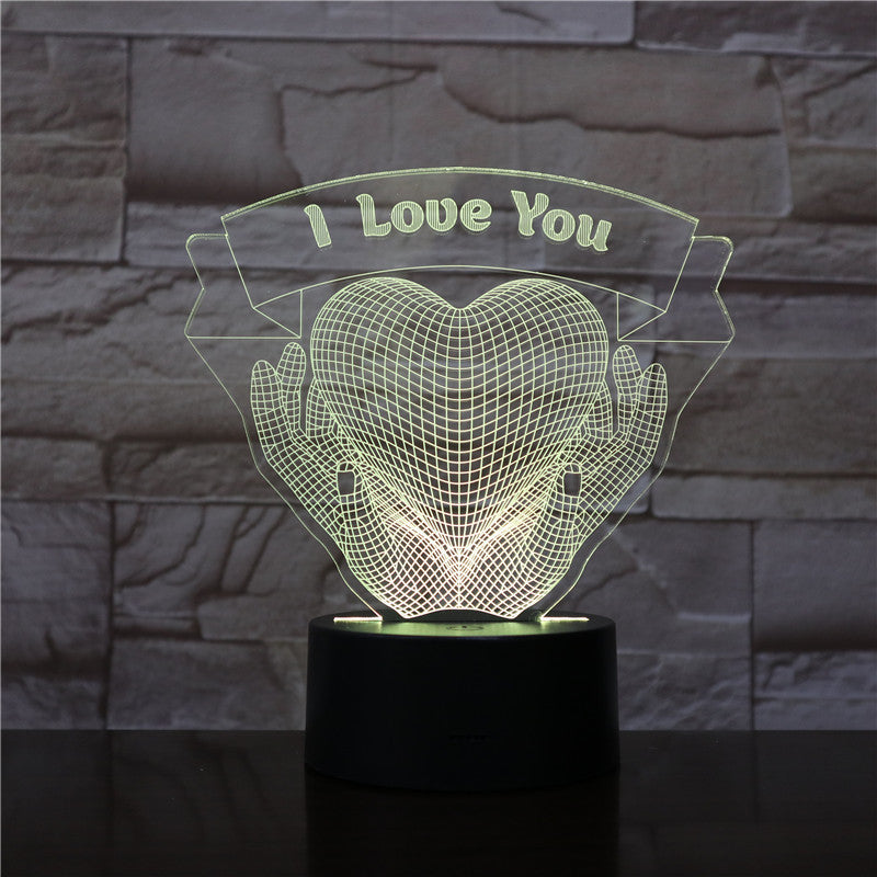 Valentine's Day 3D Love Hands Holding Night Light