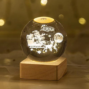 Luminous Starry Sky And Planets  Crystal Ball