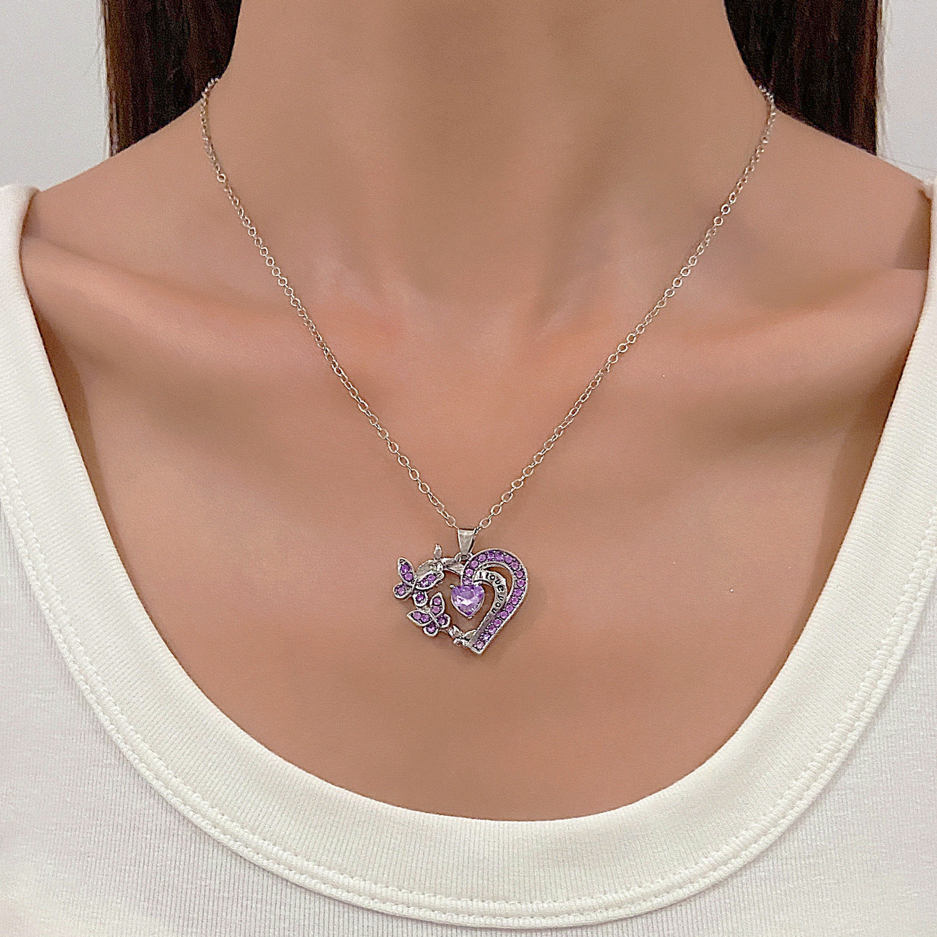 Ins Butterfly Love Necklace