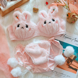 Cute Plush Lingerie Set