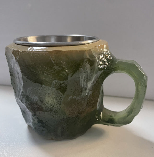 400ml Resin Mineral Crystal Coffee Mug with Handle