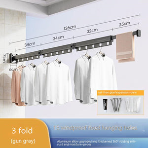 Zen Dry – Retractable Wall Clothes Hanger