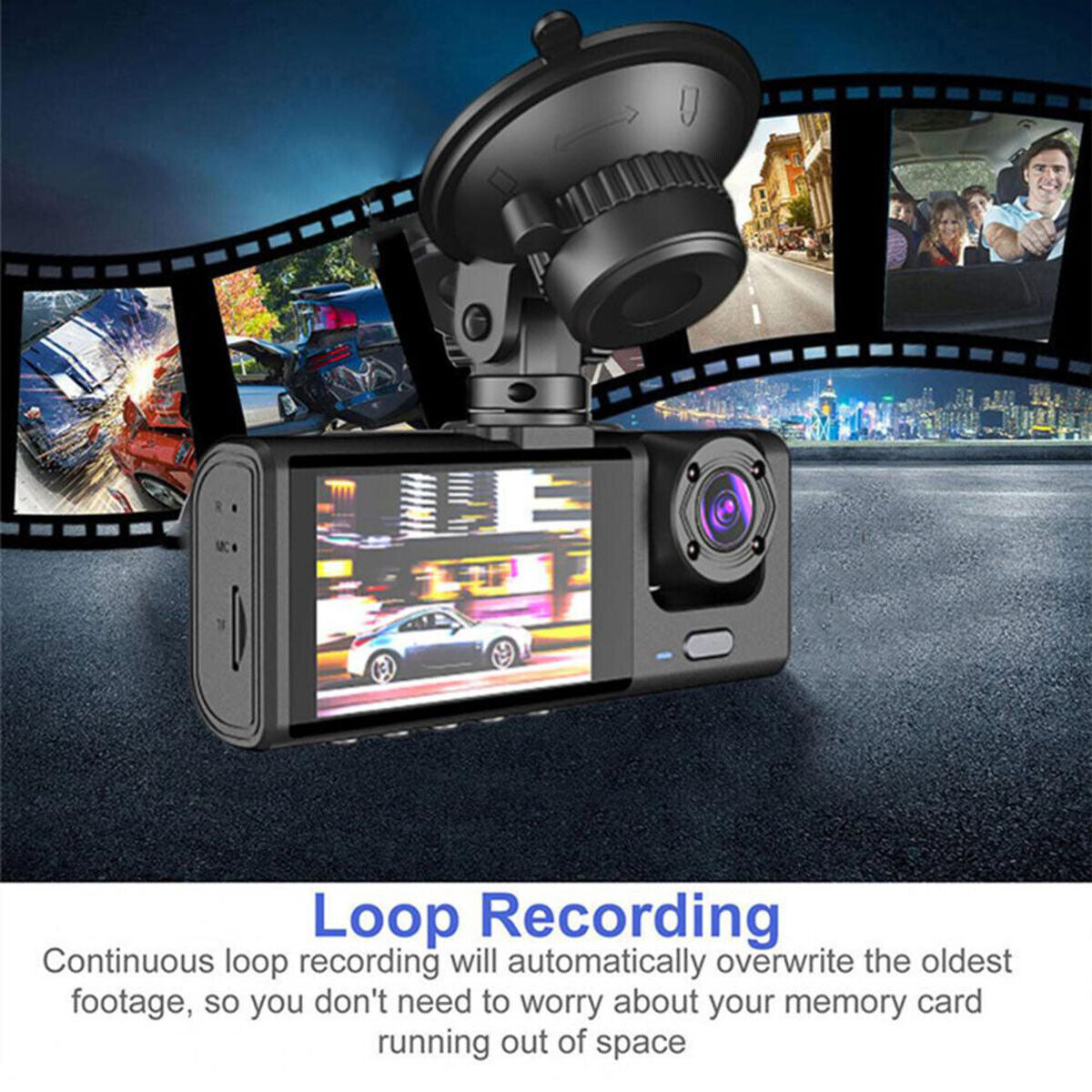 1080P DVR Front And Rear Camera Video Recorder