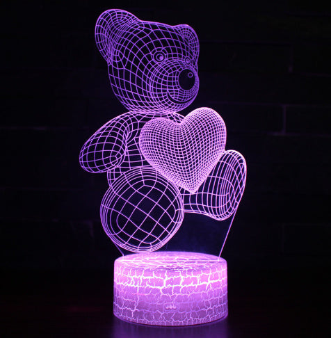 Acrylic 3D LED Bedroom Lamp