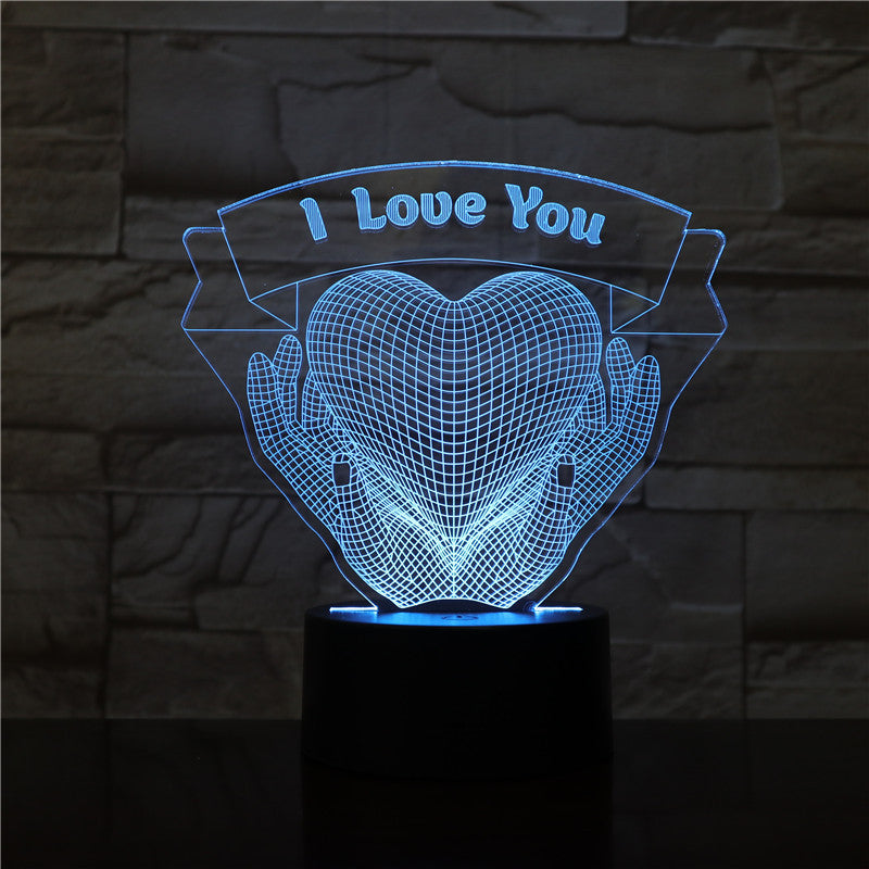 Valentine's Day 3D Love Hands Holding Night Light