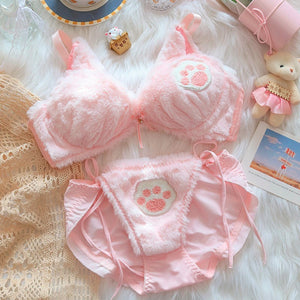 Cute Plush Lingerie Set