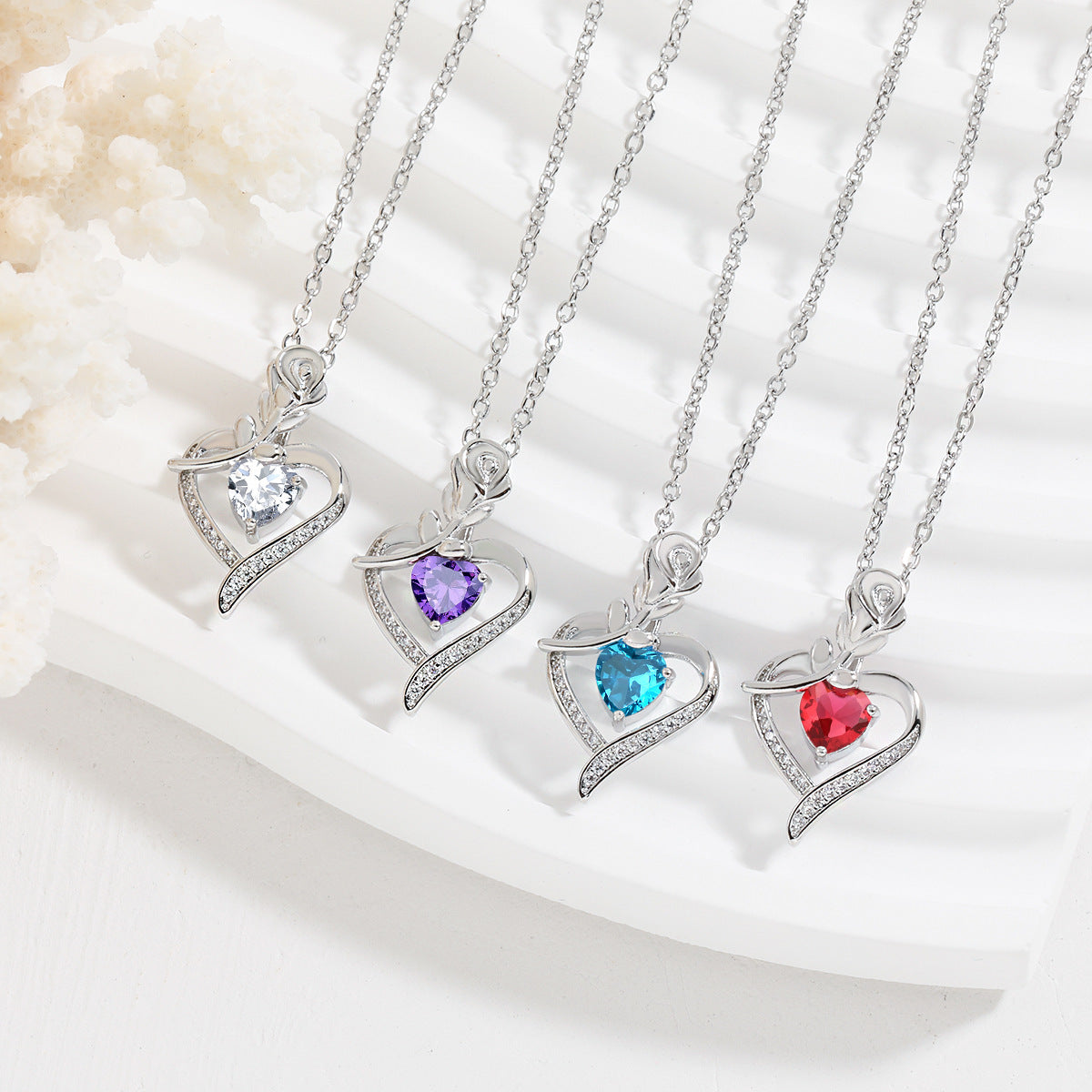 Rose Heart Love Necklace