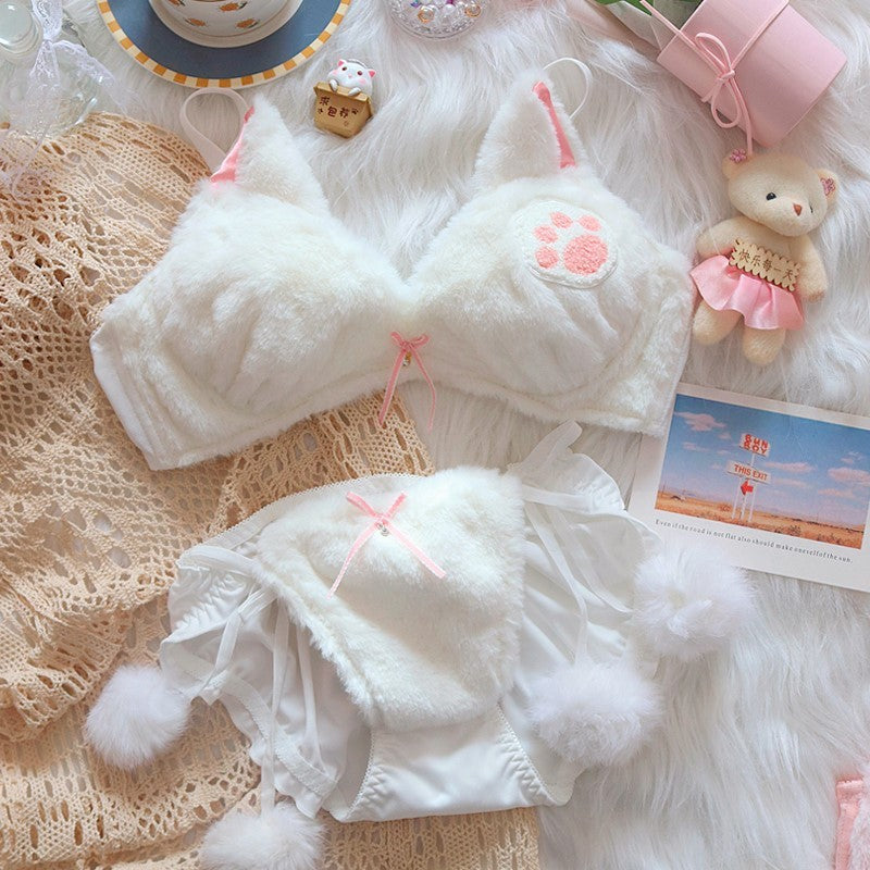 Cute Plush Lingerie Set