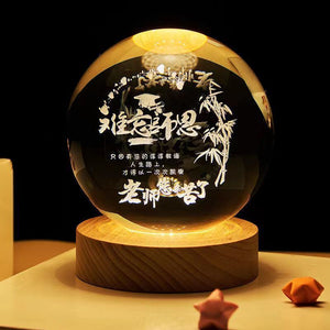 Luminous Starry Sky And Planets  Crystal Ball