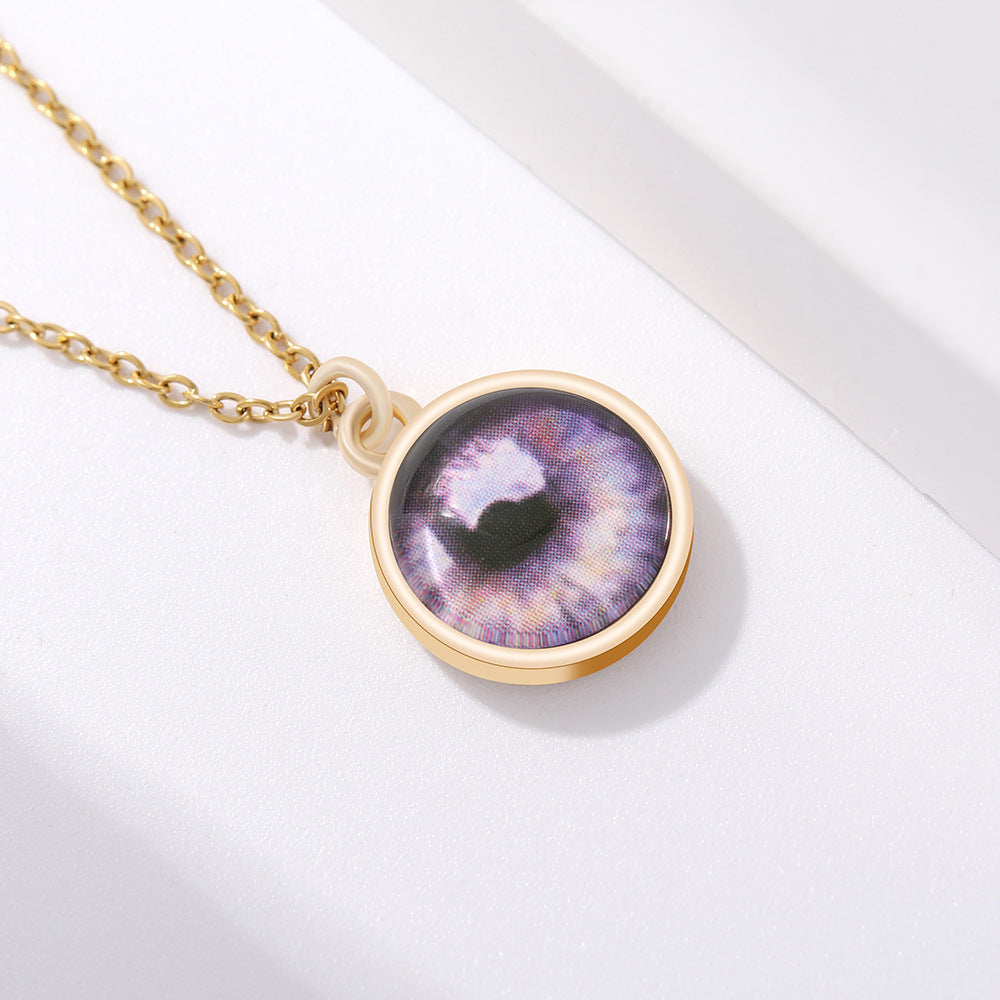 Custom Iris Necklace with Personalized Eye Photo