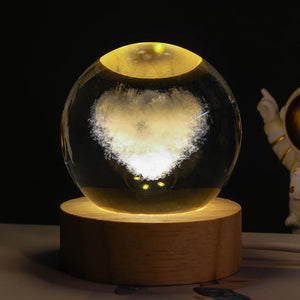 Luminous Starry Sky And Planets  Crystal Ball