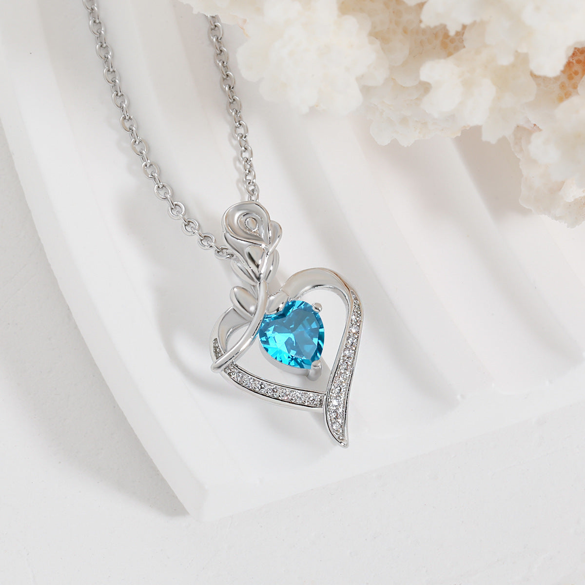 Rose Heart Love Necklace