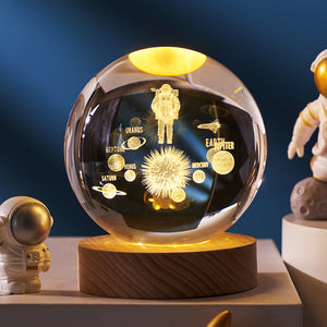 Luminous Starry Sky And Planets  Crystal Ball