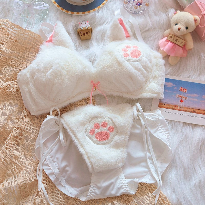 Cute Plush Lingerie Set