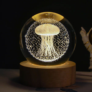 Luminous Starry Sky And Planets  Crystal Ball