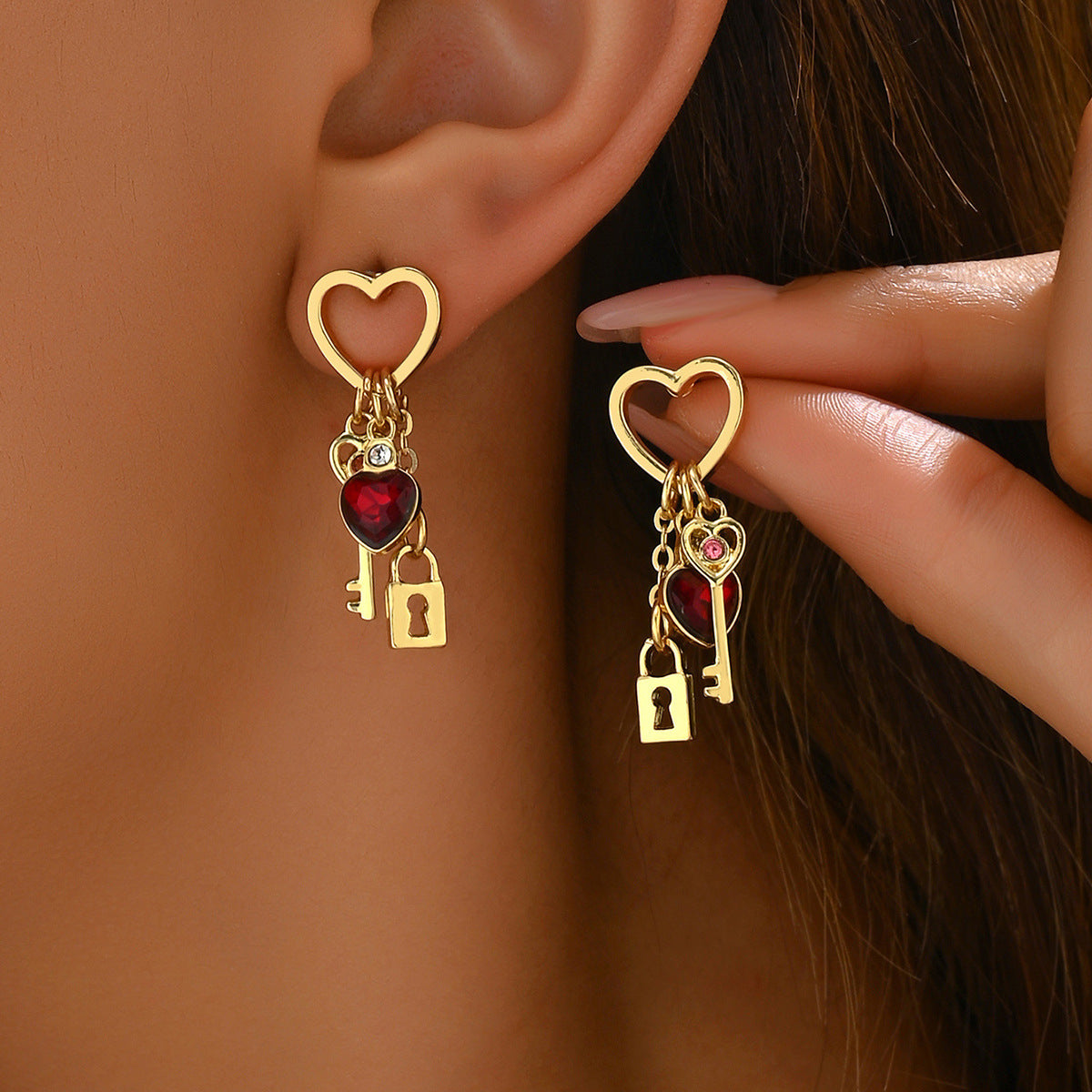 Luxury Love Lock Earrings