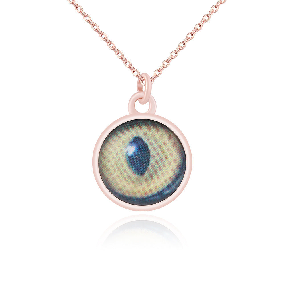 Custom Iris Necklace with Personalized Eye Photo