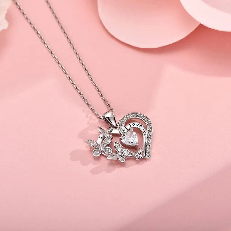 Ins Butterfly Love Necklace