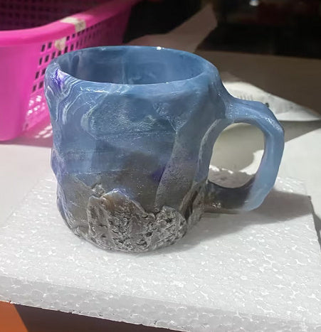 400ml Resin Mineral Crystal Coffee Mug with Handle