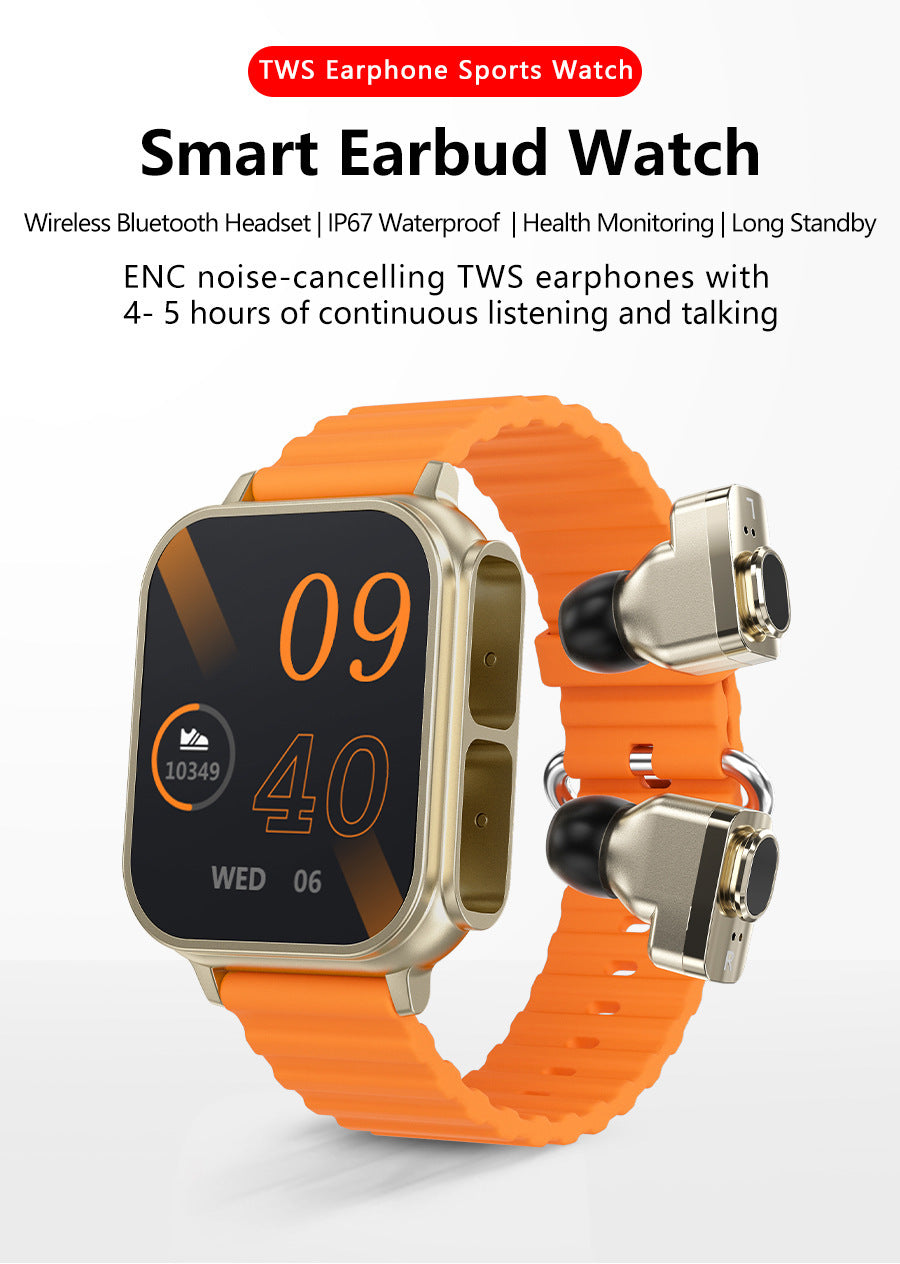 Two-in-one Smart Watch with Earbuds