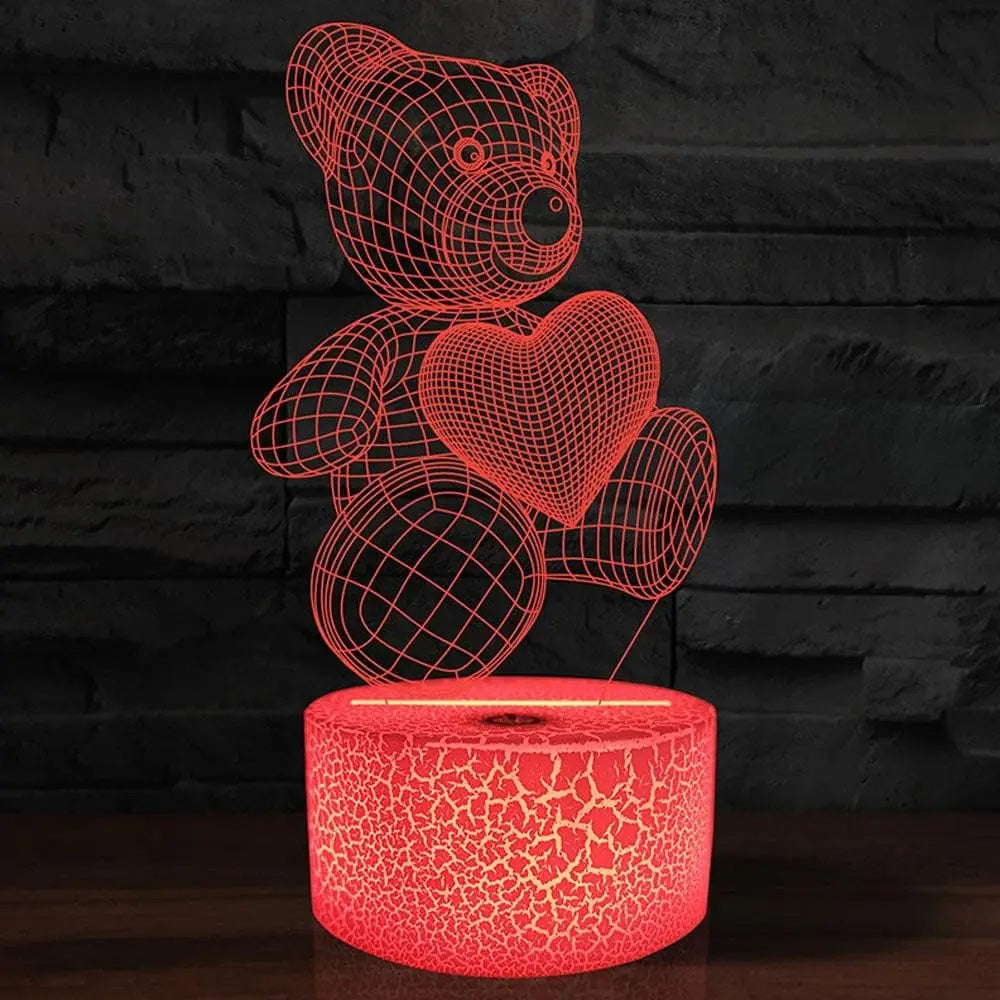 Acrylic 3D LED Bedroom Lamp