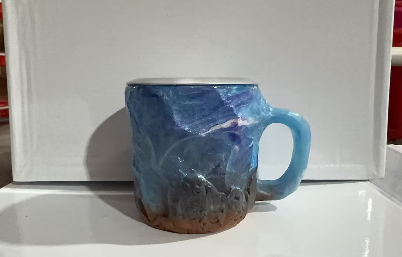 400ml Resin Mineral Crystal Coffee Mug with Handle