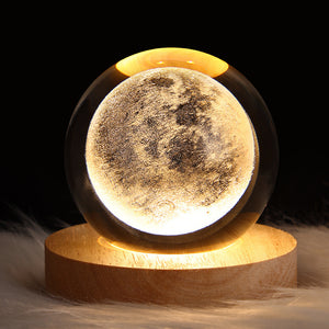 Luminous Starry Sky And Planets  Crystal Ball