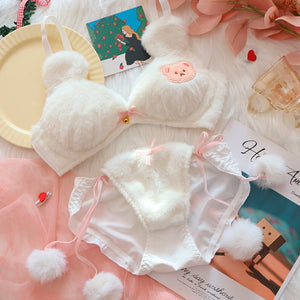 Cute Plush Lingerie Set