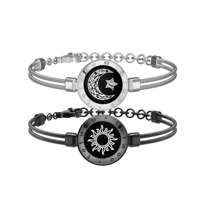 Sun-Moon Smart Sensing Couple Bracelet