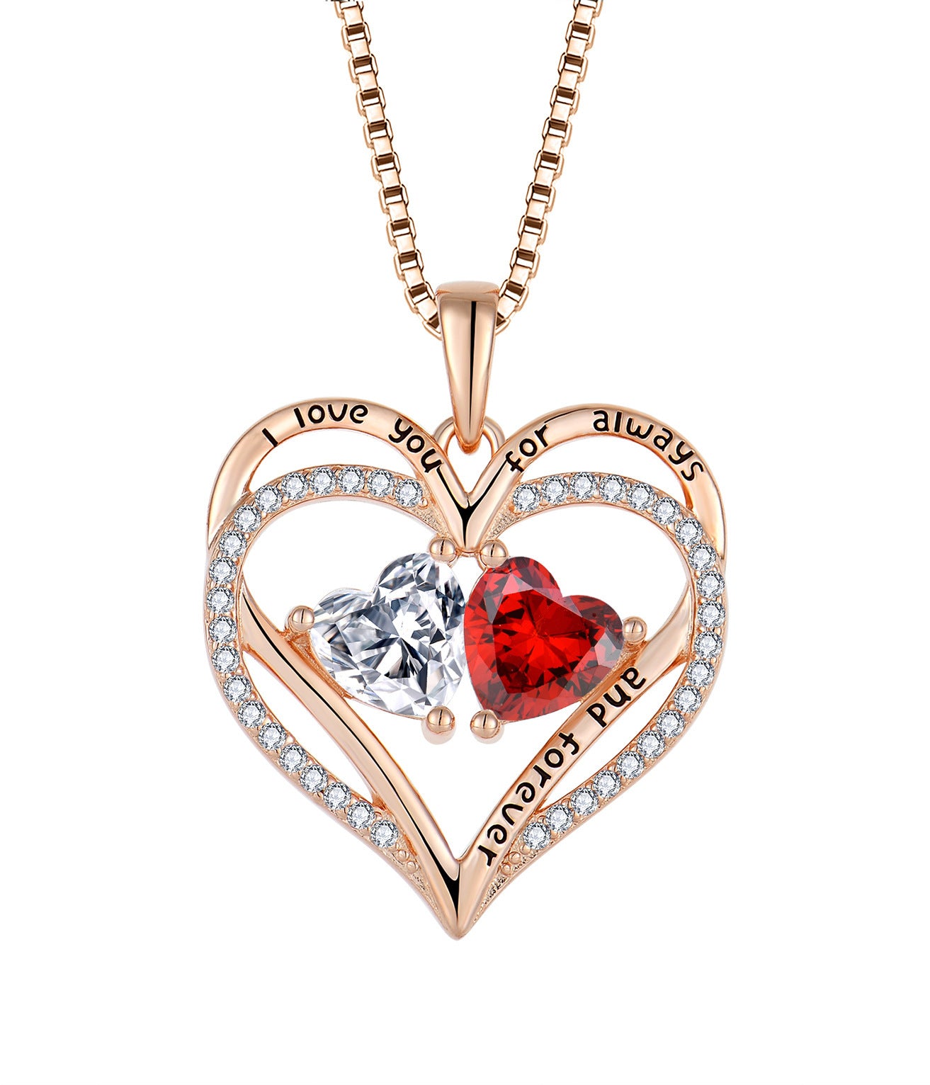 Silver Double Love Necklace