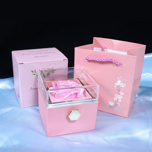 Rotating Rose  Flower Gift Box