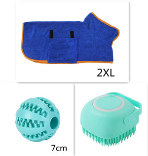 Pet Massage Gloves & Grooming Brush