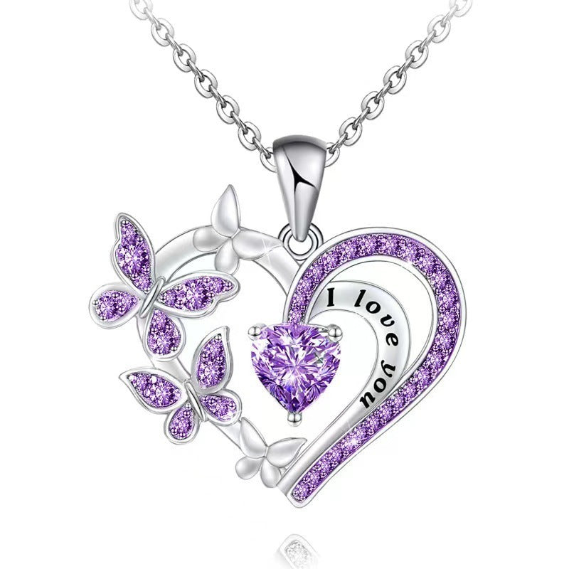 Ins Butterfly Love Necklace