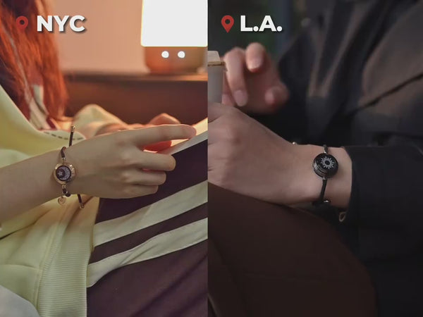 Sun-Moon Smart Sensing Couple Bracelet