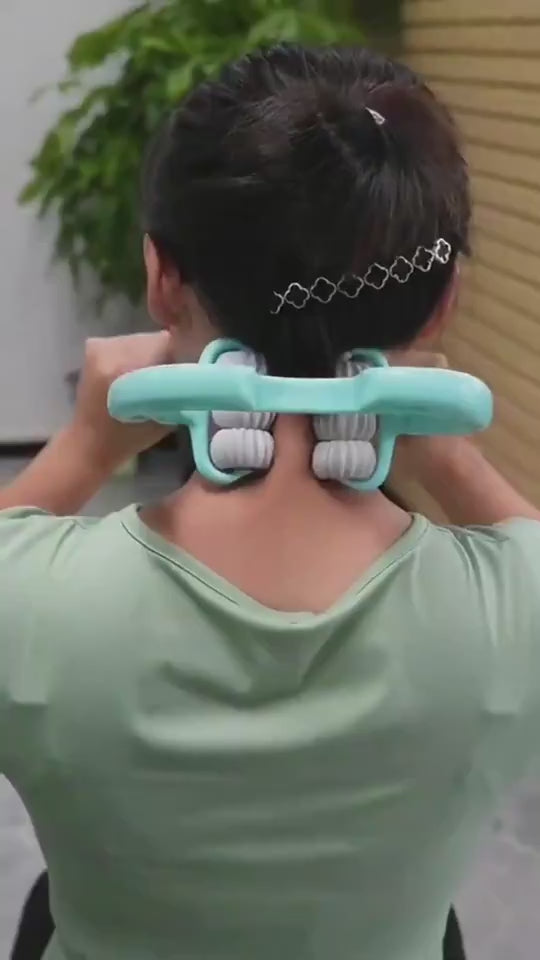 Multifunctional Manual Six-wheel Neck Massager