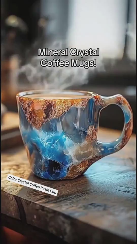 400ml Resin Mineral Crystal Coffee Mug with Handle