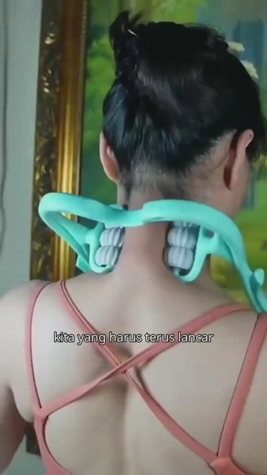 Multifunctional Manual Six-wheel Neck Massager